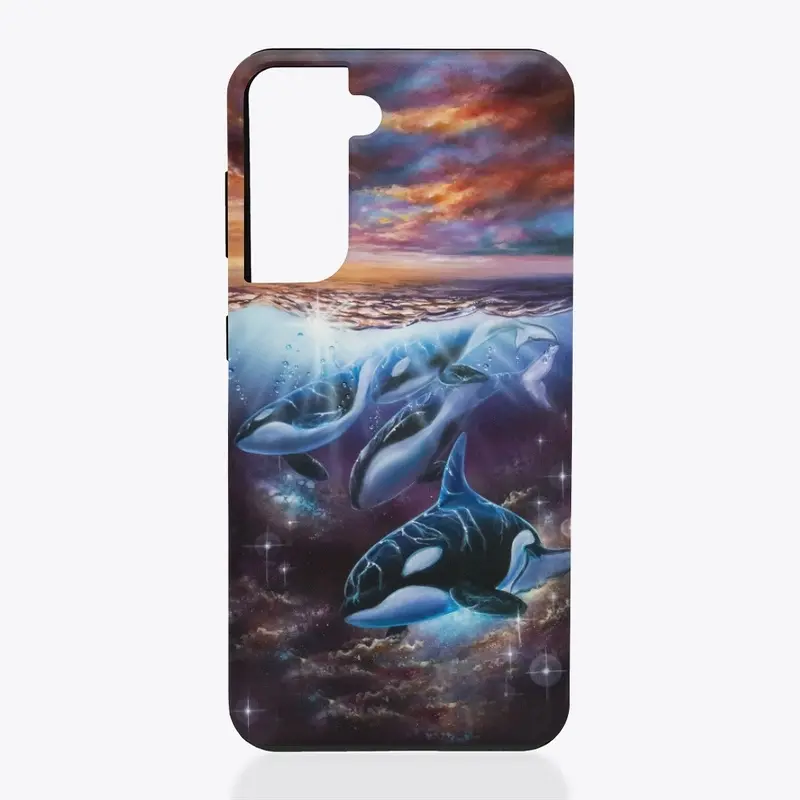 Orca Sunset Phone Cases